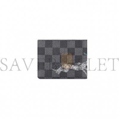 LOUIS VUITTON SLENDER WALLETDAMIER GRAPHITE STAMPS N64604 (12*9cm)